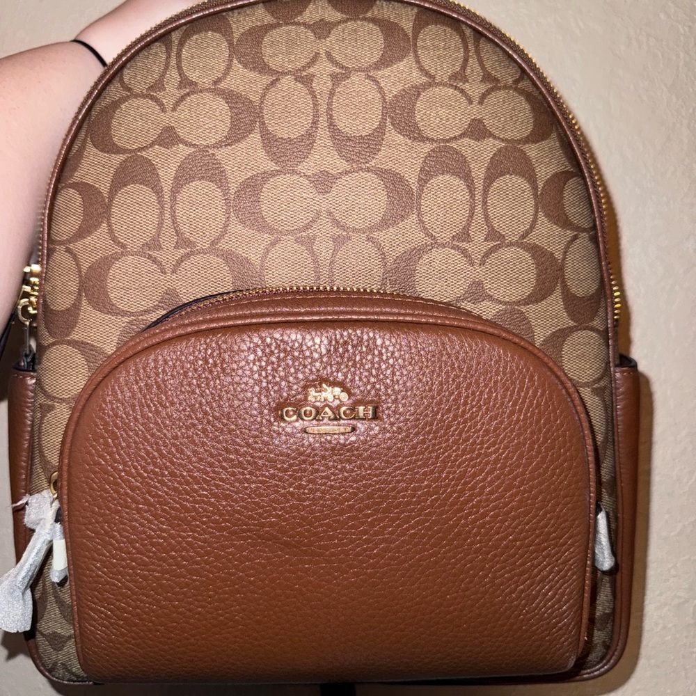 Coach Brown Signature Backpack